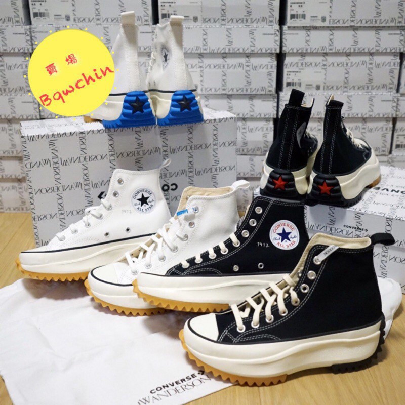 Giày Converse đen trắng chất lượng cao JW Anderson Run Star Hike có sẵn 164840C