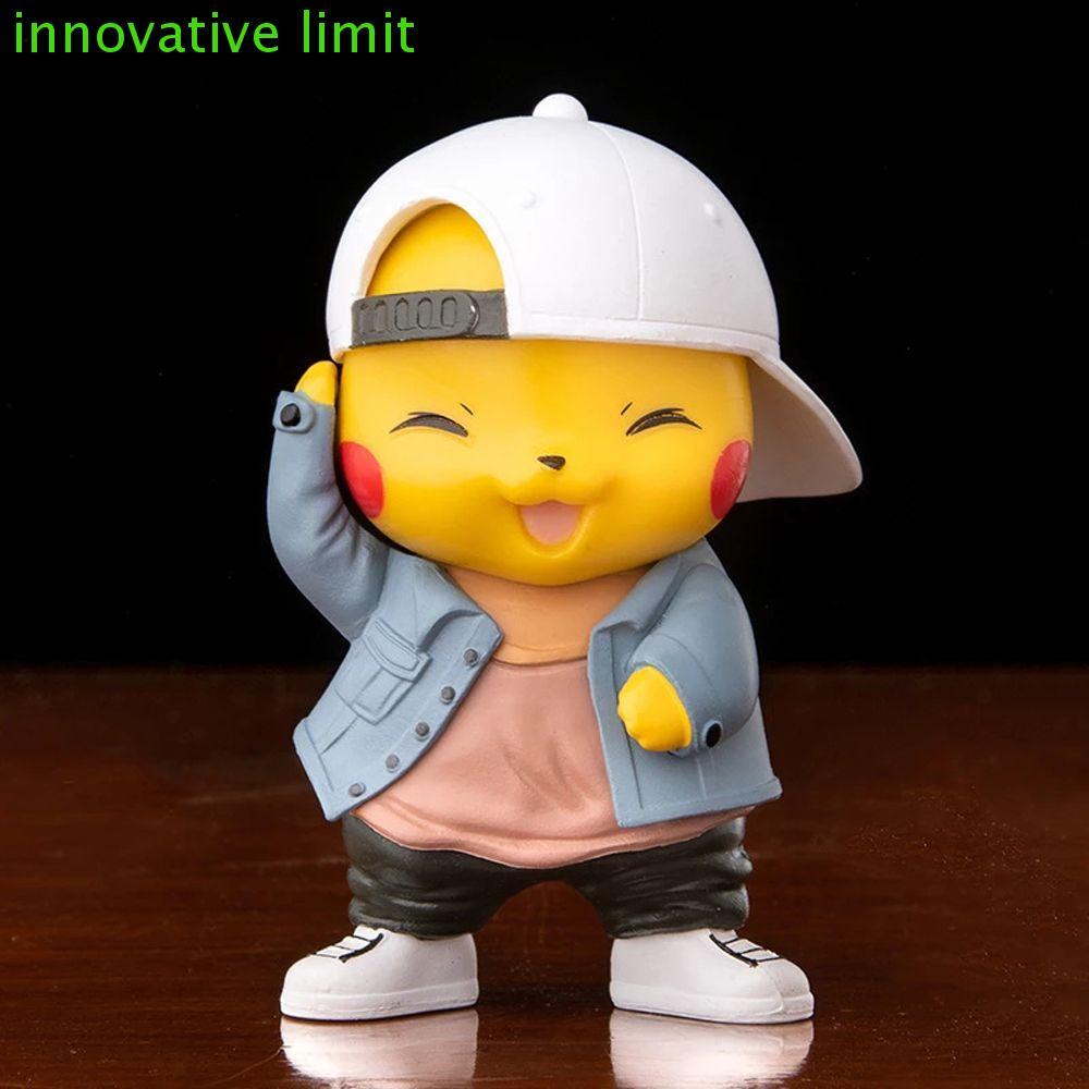 DYRUIZA Pikachu Nhân Vật Hành Động Mô Hình Đồ Chơi Cho Trẻ Em PVC Cosplay Pikachu Mô Hình Quà Tặng Q