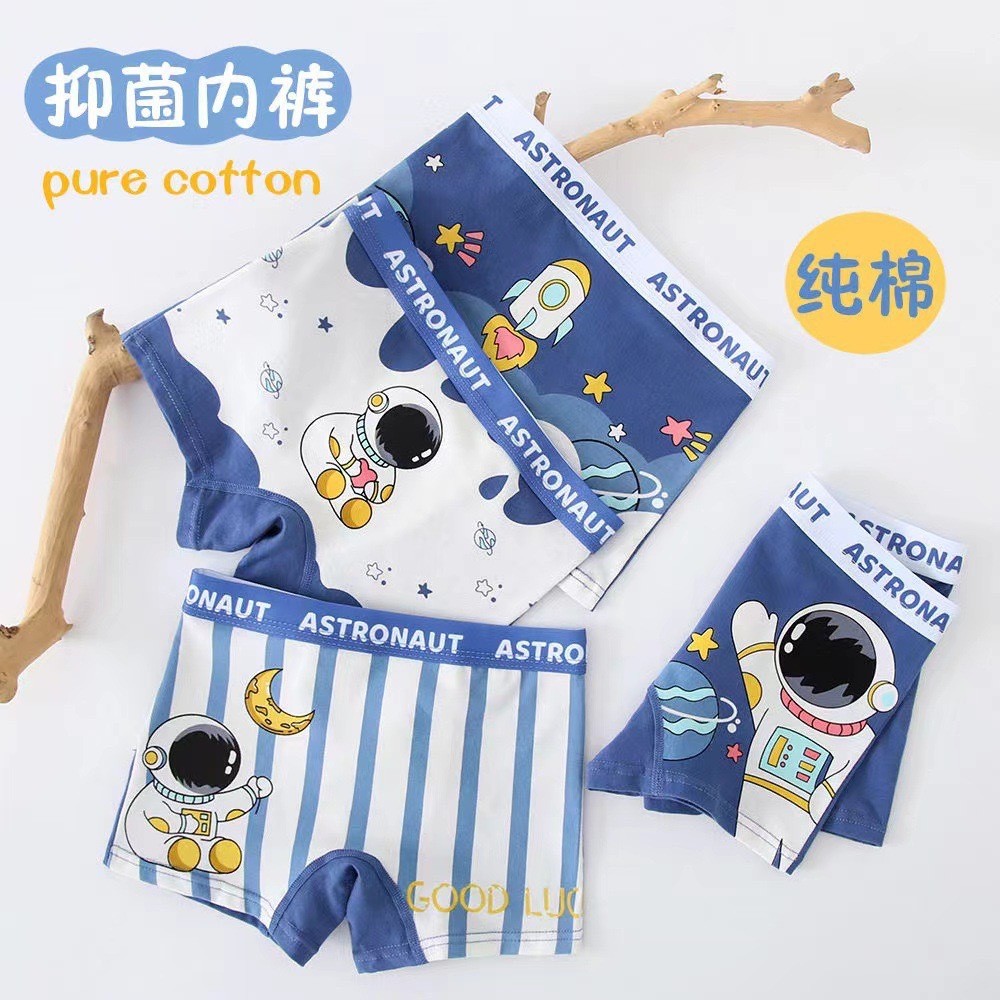 Quần Lót Bé Trai Cotton Nguyên Chất Boxer Trẻ Em Cotton Boxer Quần Short Bé Trai Bé Trai Mềm 1.1