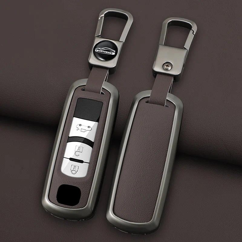 Ốp Chìa Khóa Mazda Cao Cấp Da PU Móc Khóa Túi Cho Xe Mazda 2 3 6 CX3 CX5 CX7 CX9 Mô Hình Vỏ Bảo Vệ C