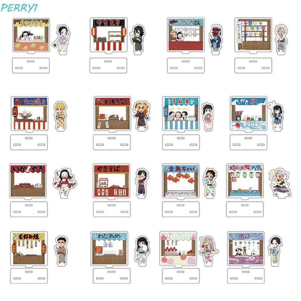 PERRY Demon Slayer Hình Đứng Đồ Chơi Mô Hình Dễ Thương Tấm Mô Hình Trang Trí Bàn Để Bàn Trang Trí Hì