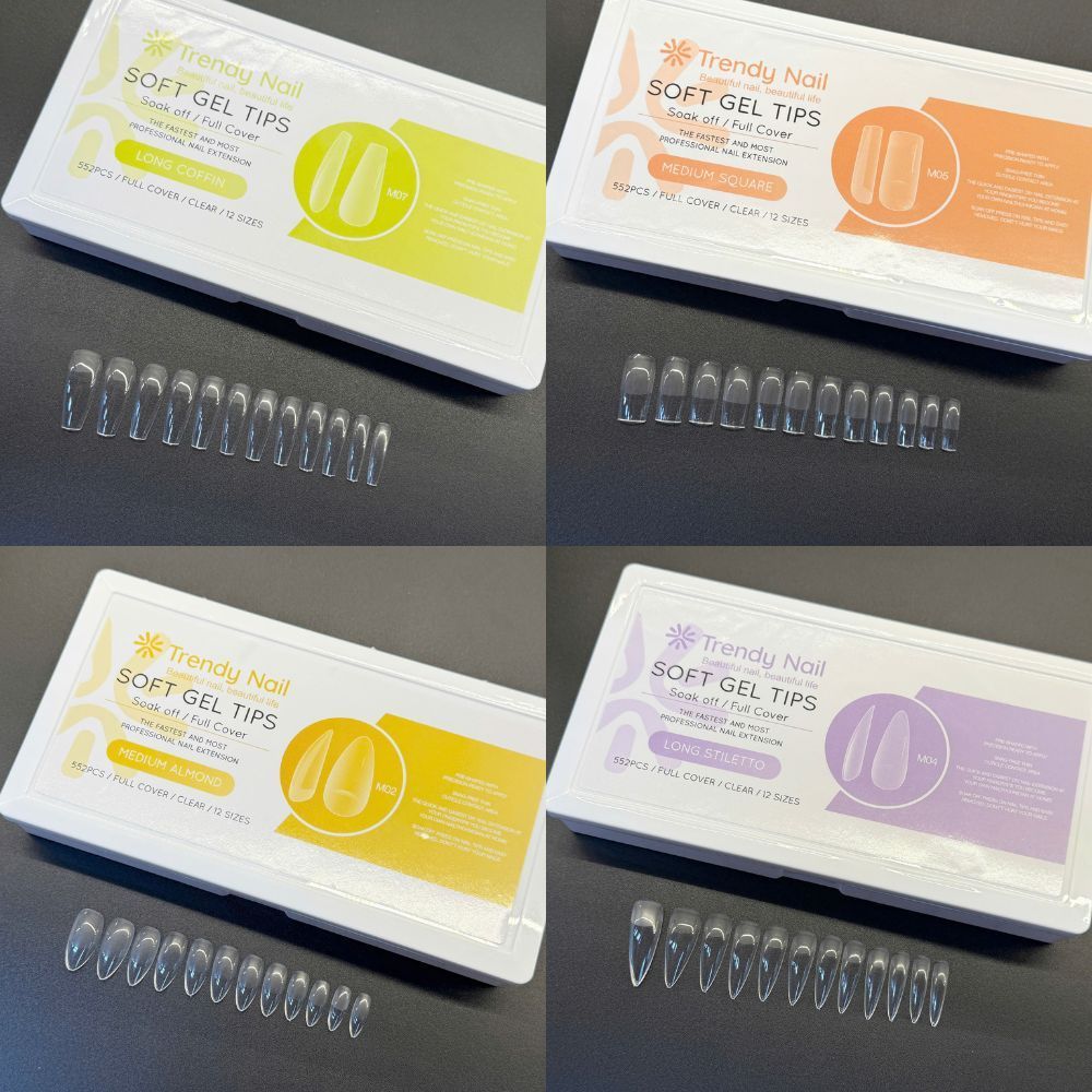 Móng úp Trendy Nail chính hãng chuẩn phom hộp 552 móng. Ha Na Shop Nail & Spa