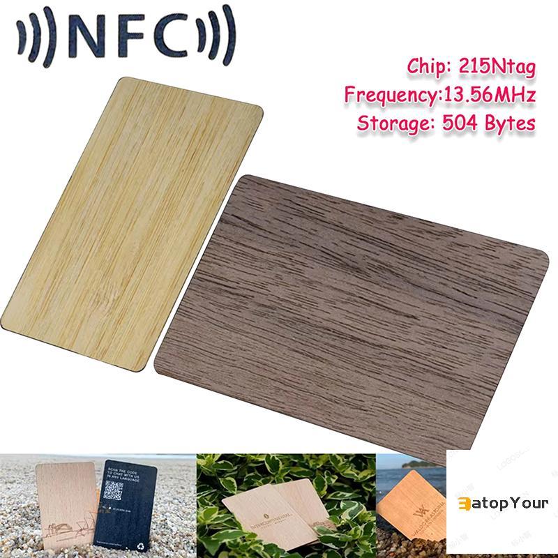 EatopYour Gỗ Trống Thẻ NFC 13.56MHZ RFID Tag 504Bytes 215Ntag Chip Thành Viên Không Tiếp Xúc Nhận Xã