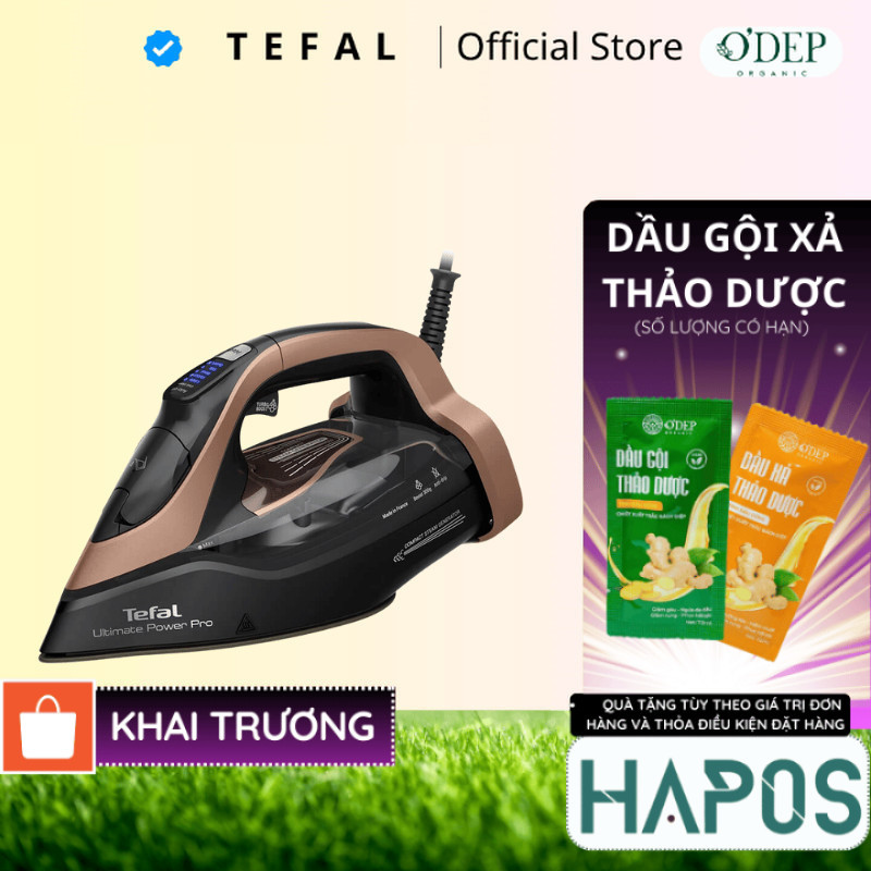Bàn ủi hơi nước Tefal Ultimate Power Pro FV9E50E0 3200W - Mặt đế Ceramic - Bảo Hành Chính Hãng 2 Năm