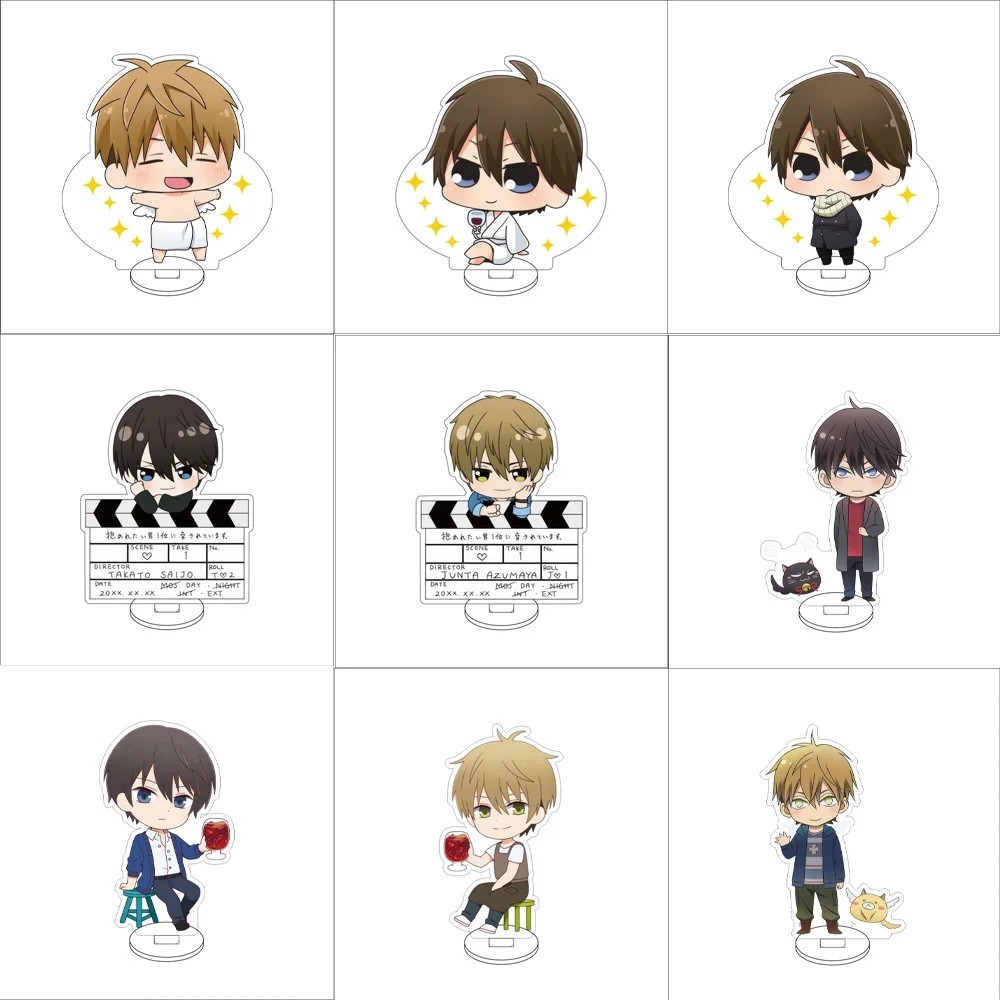 Standee Anime Dakaretai Otoko 1-i ni Odosarete Imasu mô hình Acrylic Chibi Dakaichi Junta Takato 10c