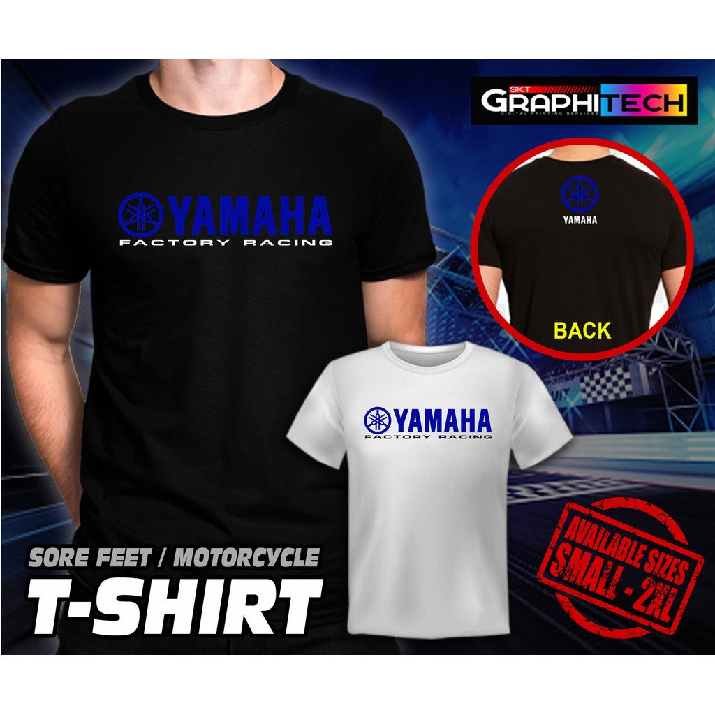 Người đam mê xe máy / Đua xe / Áo thun thời trang Yamaha Racing (Thiết kế nhà máy)