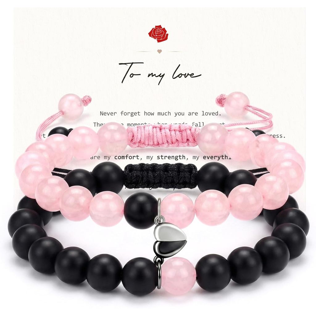 Matching Couples Bracelets Easter Gift for His and Hers Anniversary Engagement Birthday Gifts for Wo