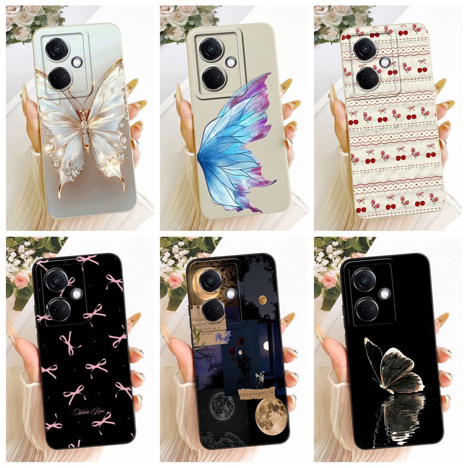 Vỏ Mới Cho OnePlus Nord CE3 Ốp Lưng CPH2569 Bướm Thời Trang Silicon Mềm Mờ Vỏ Điện Thoại Cho One Plu