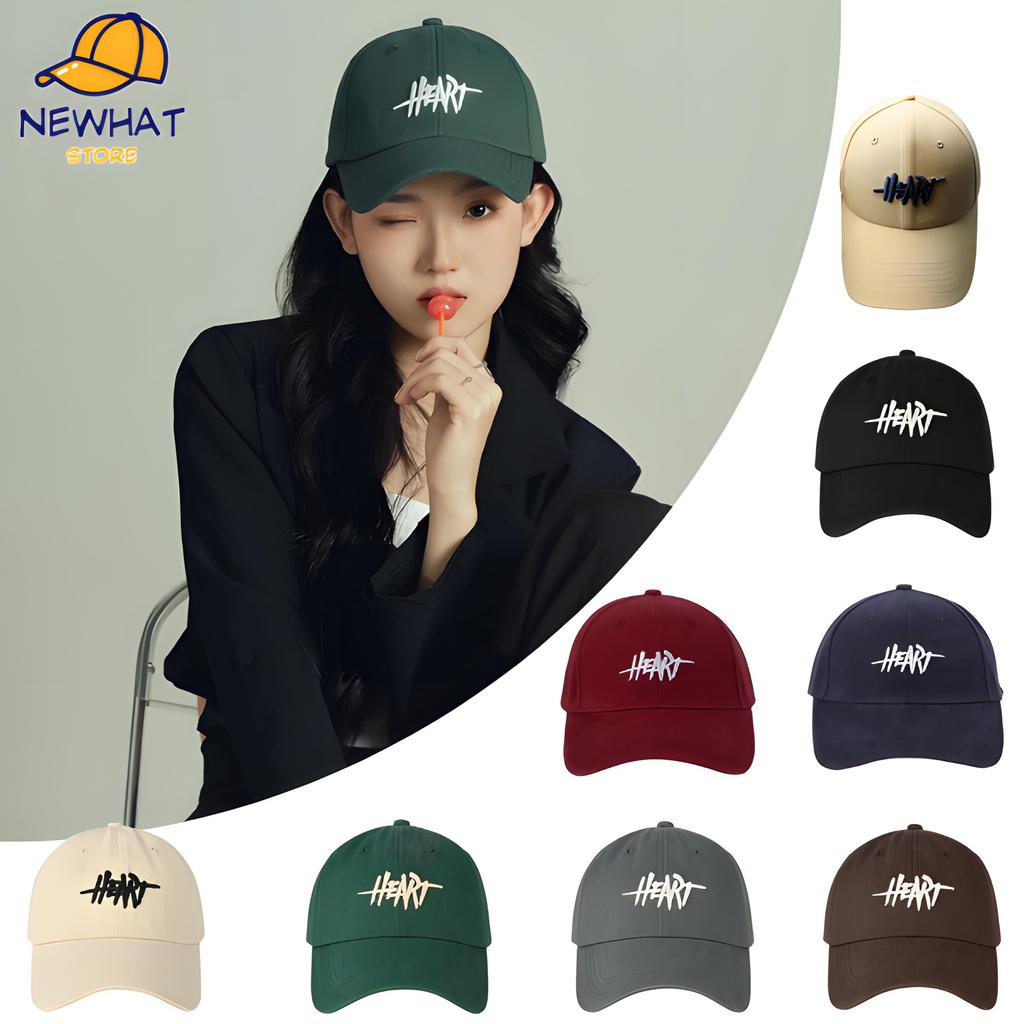 Mũ Lưỡi Trai  2026: Thiết Kế Mới Cho Đầu To, Cotton Thêu Chữ Năng Động [HEART] Đội Nhóm