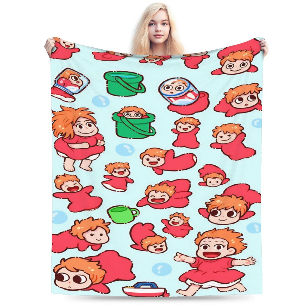 Susuwatari Soot Sprites M-Mononoked Chăn Flannel Xuân Thu Aways Công Chúa Mềm Ném Chăn Cho Giường Ph