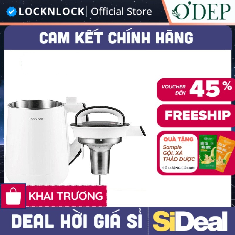 Máy làm sữa đậu nành LocknLock EJS226 1.3L 850W công nghệ gia nhiệt, chống tràn - Chính Hãng - SIDEA