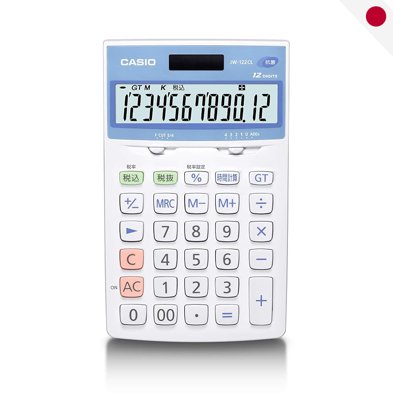CASIO Antimicrobial Calculator Clean - Desktop Pocket Accounting Calculators SL-302CL-N