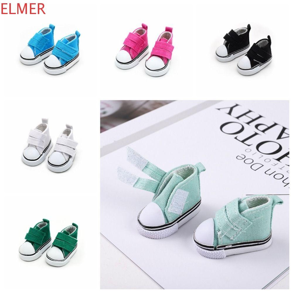 ELMER 1 Giày vải búp bê, Giày thể thao Mini tỷ lệ 1 / 6 DIY Plimsolls, Giày búp bê Giày thể thao búp