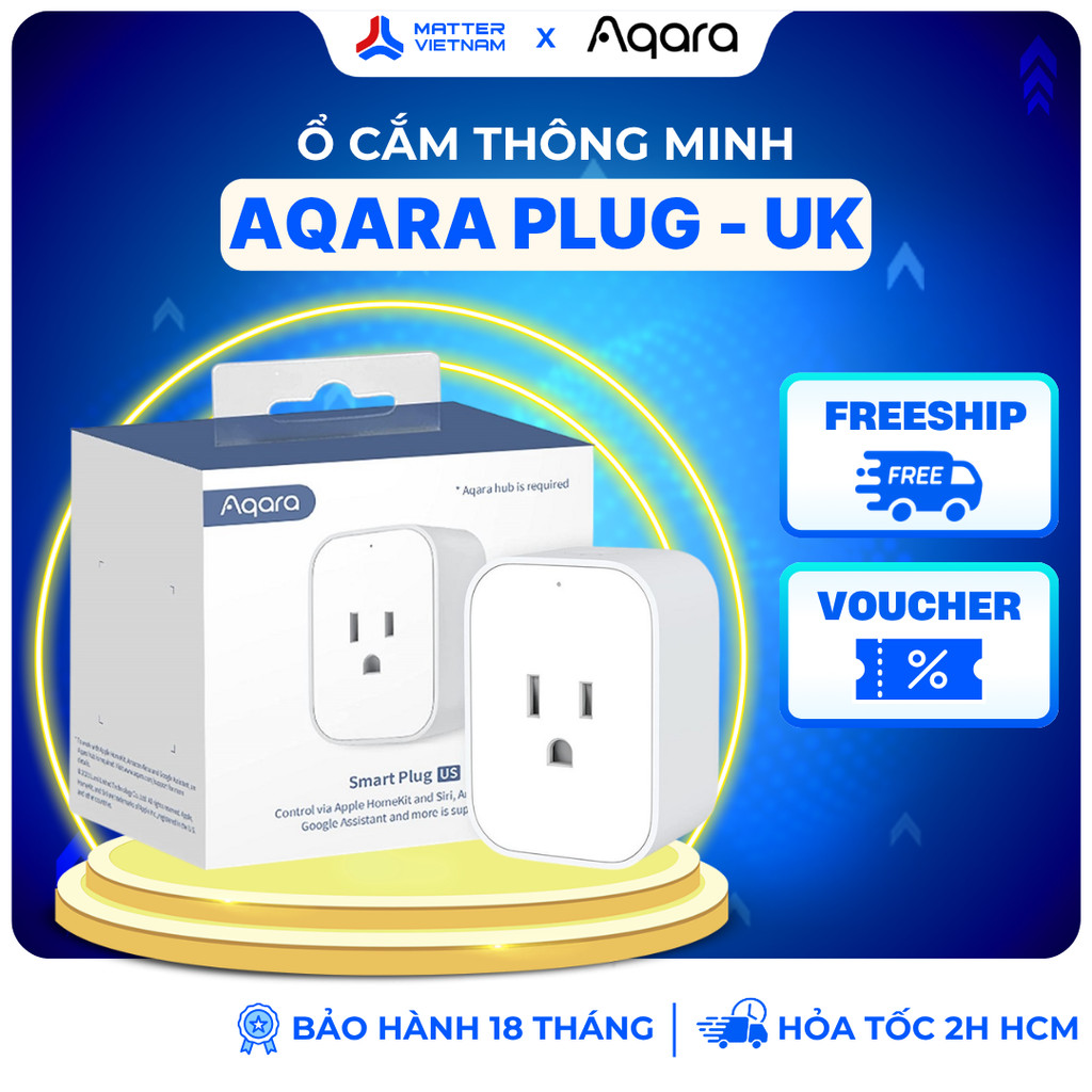 Ổ Cắm Thông Minh Aqara Smart Plug Zigbee - Chuẩn US Chân Dẹp, Apple Homekit - BẢN QUỐC TẾ