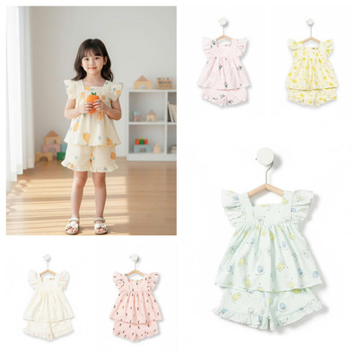Bộ thun tay cánh tiên, mùa hè LITIBABY cho bé gái size 11kg - 22kg