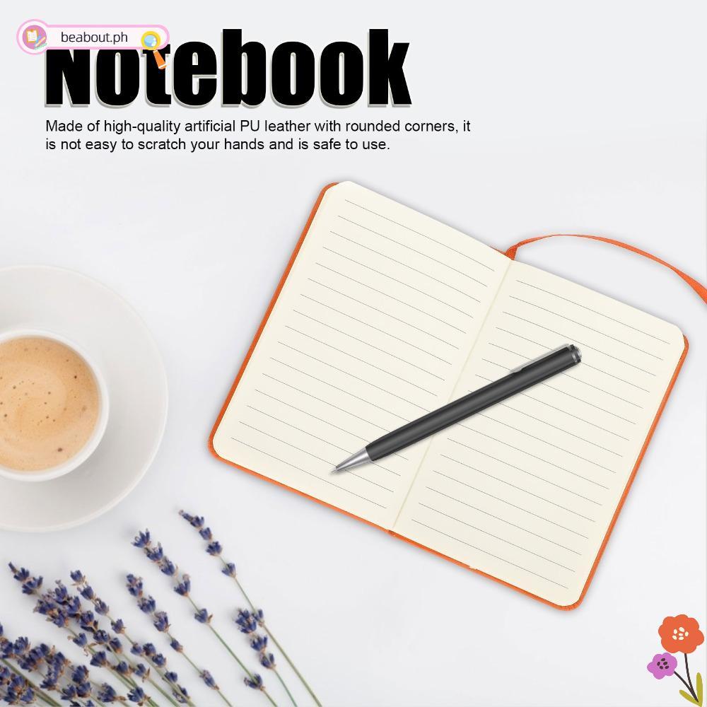 BEABOUT 3 Chiếc Notebook, Notepad Da PU A6, Dây thun bìa cứng thực tế Tạp chí đầy màu sắc Bản ghi hà