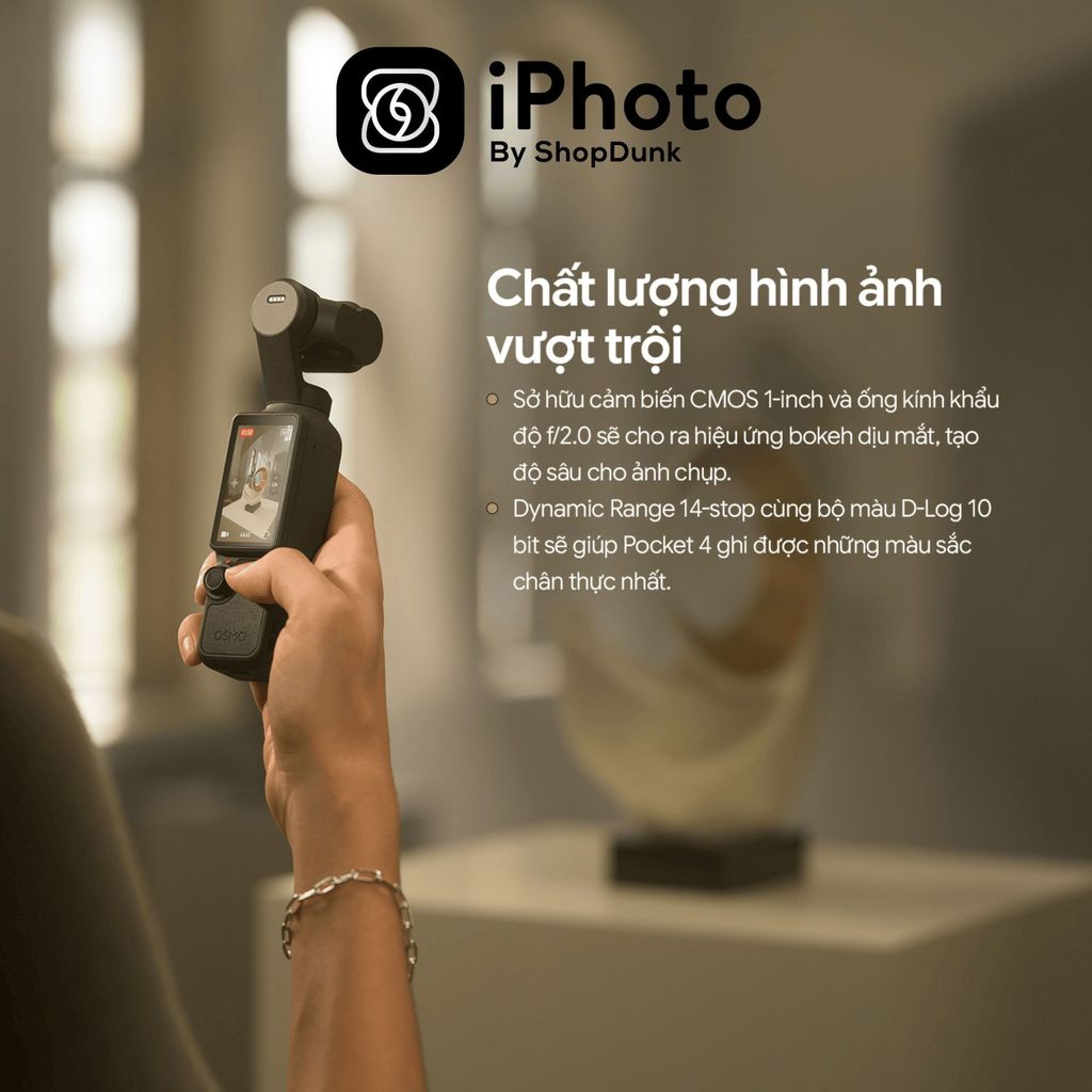 DJI Osmo Pocket 4 Gimbal Tích Hợp Camera Chất Lượng Cao, Bộ Nhớ Trong 107GB - Bảo Hành Chính Hãng | BigBuy360 - bigbuy360.vn