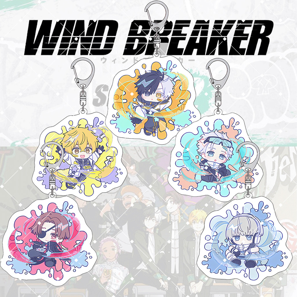 Anime Wind Breaker 6cm Acrylic Keychain, Just In Stock Double-sided HD Printing Bag Charm, Hot Sale 