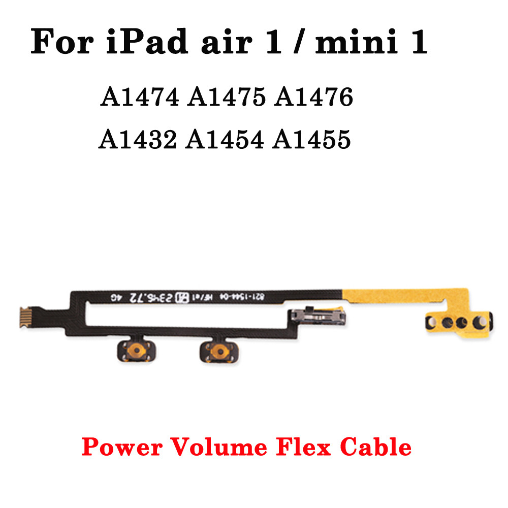 1 Chiếc Nguồn Bật Tắt Âm Lượng Lên Xuống Công Tắc Bên Nút Chìa Khóa Cáp Mềm Cho IPad Air 1 Mini 1 A1