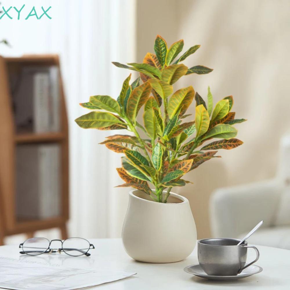 Cây Ficus nhân tạo XYAX, Cây Banyan nhiệt đới bằng nhựa lớn, Cây mô phỏng 35 lá Cây Ficus giả giống 