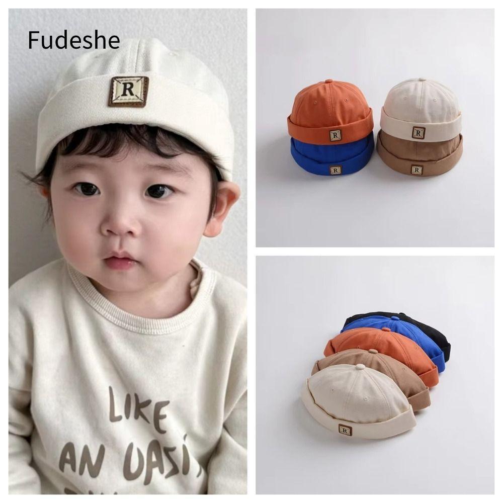 FUDESHE Hip Hop Docker Cap, Beanie Kids Landlord Hat Baby Dome Brimless Hat, Thời Trang Vintage Màu 