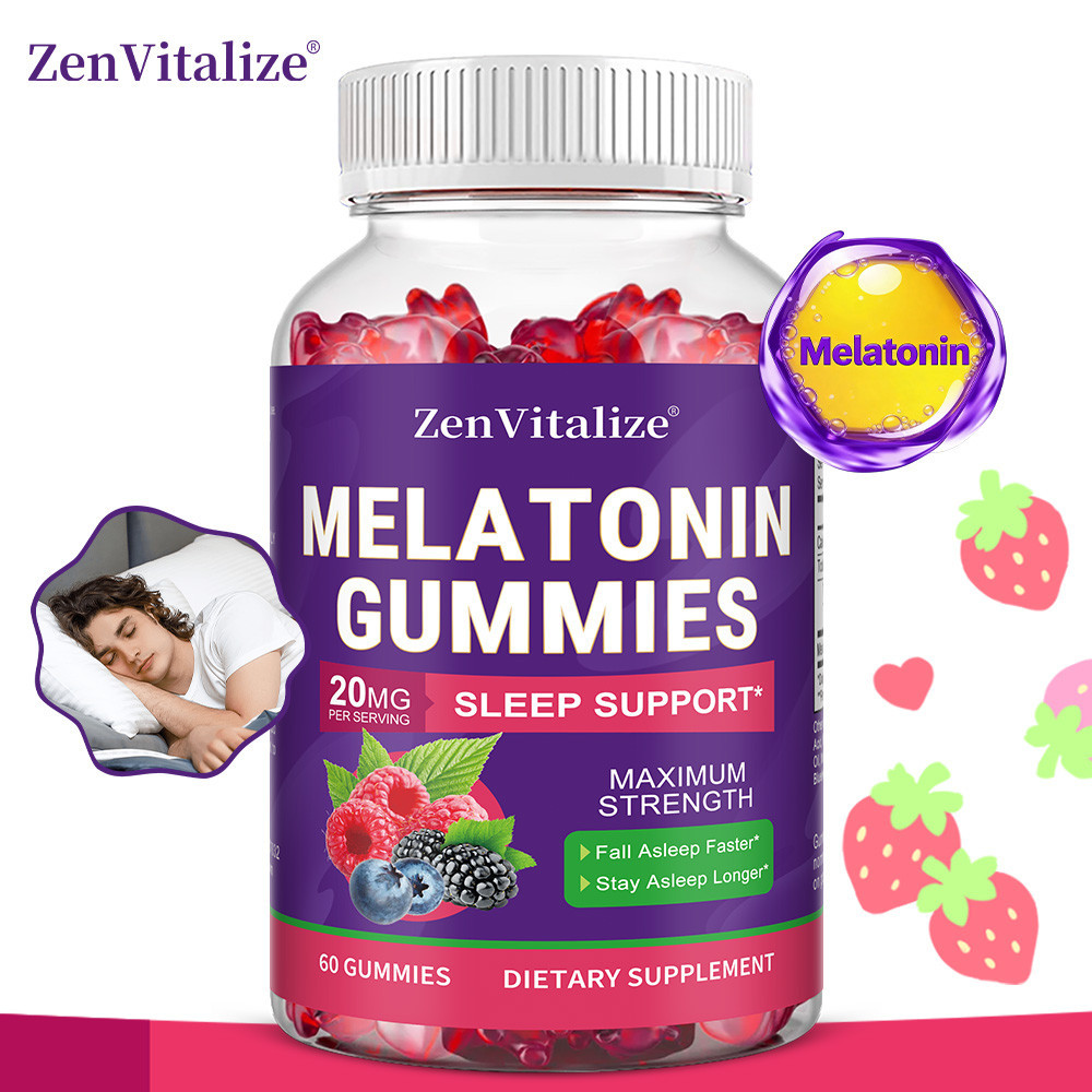 Kẹo dẻo Melatonin dành cho người lớn 20mg, giúp thúc đẩy giấc ngủ ngon và giúp bạn dễ dàng chìm vào 