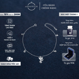  Lắc chân nữ bạc S925 Cáo Bạc Asimi Lắc chân bạc Ý S925 quyến rũ nữ tính Ahri's Whisper LC09 