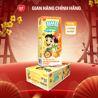  Kun Sữa trái cây Cam có Thạch thùng 48 hộp x 170ml 