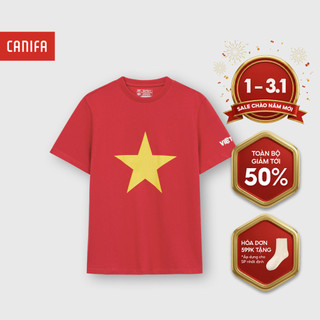  Áo phông unisex trẻ em CANIFA in Cờ đỏ sao vàng Việt Nam 3TS25S032 