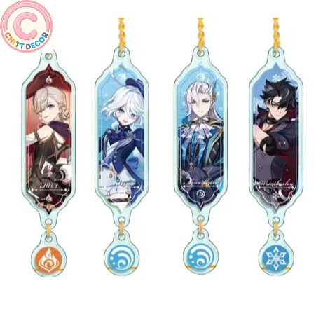 Móc khóa Anime – nhân vật Aino Neuvillette, Lauma, Flins, Ineffa, phụ kiện trang trí túi xách hoặc m