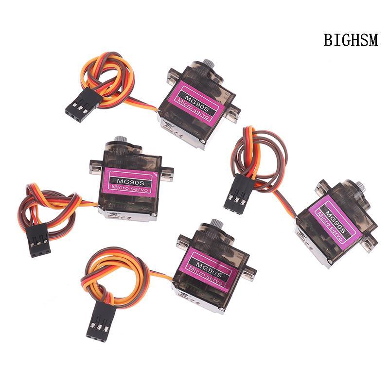 BIGHSM 1Pc MG90S 180° 360° Micro Metal Gear Tốc Độ Cao Servo Cho RC Máy Bay Trực Thăng Thuyền Ô Tô S