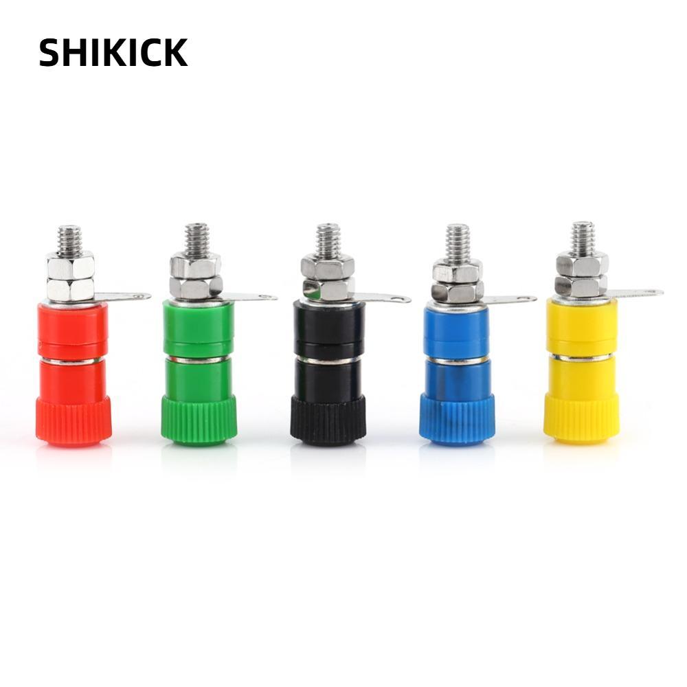 SHIKICK 20 Chiếc Binding Post Terminal, Mã Màu 5 Màu Jack Cắm Nữ, Hệ Thống Âm Thanh 4MM Bền Chuối Cắ