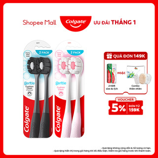  Bộ 2 Bàn chải Colgate Gentle Cushion Clean lông chải siêu dày kháng khuẩn 