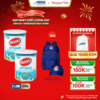   Tặng Balo Túi  Bộ 2 Sữa Bột NESTLÉ BOOST OPTIMUM Singapore Bổ Sung Dinh Dưỡng Cho Người Lớn Tuổi 800G 