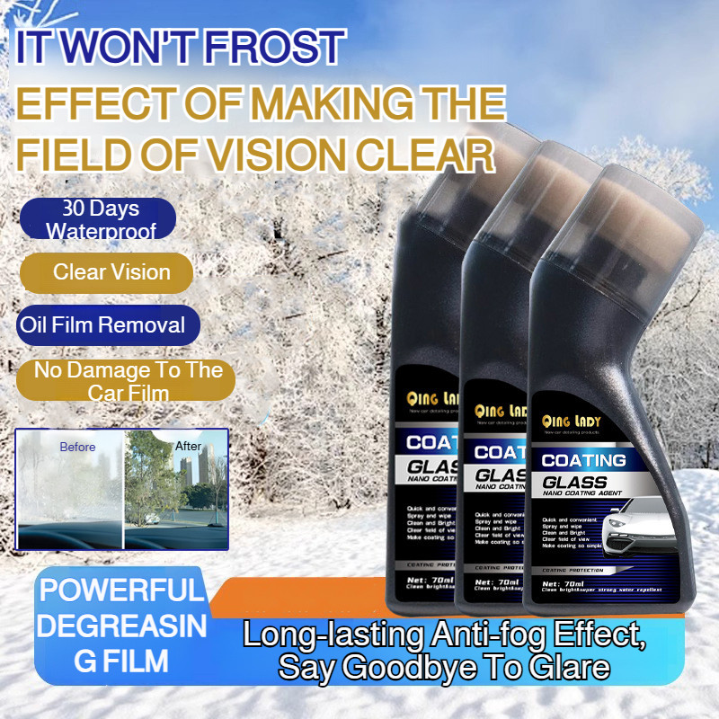 【Rainproof & LongLasting Clarity】JM Car Glass Coating Spray  AntiFog Hydrophobic Coating, Windshield