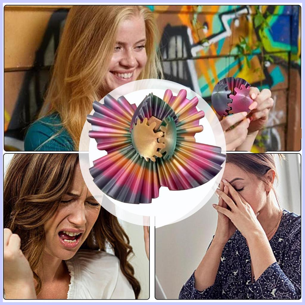 Gear Ball Toy Cube Fidget Toy Gear Ball Spin Ball Gear Ball Fidget Toy 3D In Hình Giảm Căng Thẳng Fi