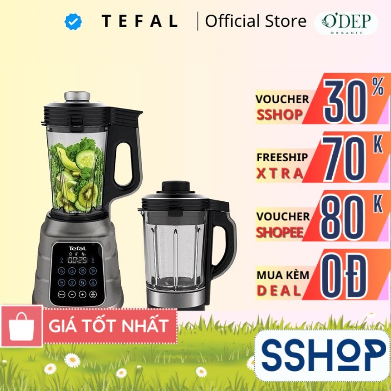Máy nấu sữa hạt Tefal Chính hãng, xay nấu nóng lạnh đa năng hút chân không BL967B66/ BL83SD66 - SSHO