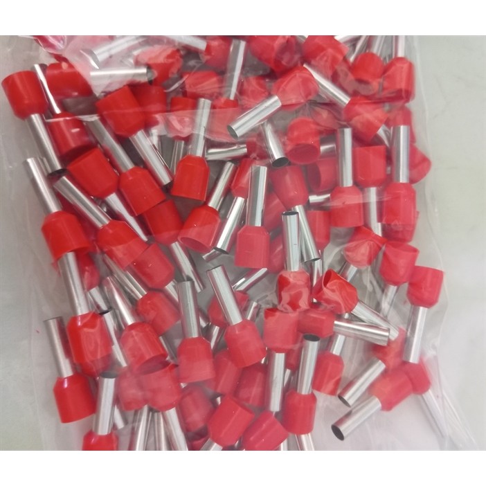 Đầu Cos Kim Rỗng E6012 màu Đỏ Dùng Cho Dây 6mm