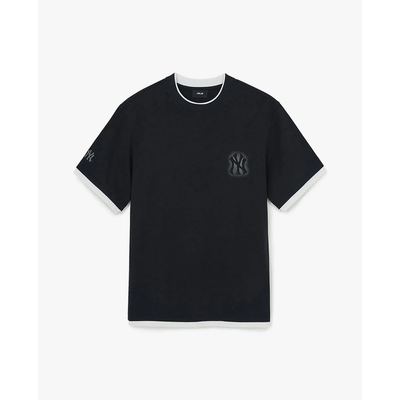 MLB - Áo thun unisex tay ngắn Basic Colorful Street Logo Layered_3ATSB0963-50BKS