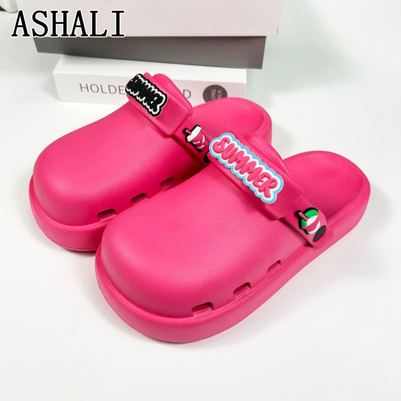 ASHALI Dép Đế Cao Sandal Nữ Đi Biển Sục Thoải Mái Xinh Xắn