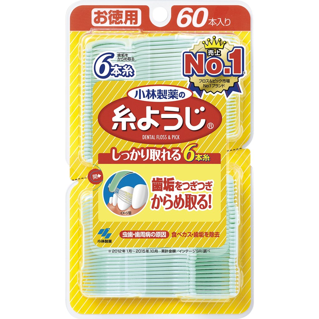 Kobayashi Dental Floss & Picks - 60 Count Flossers/ Direct from JAPAN
