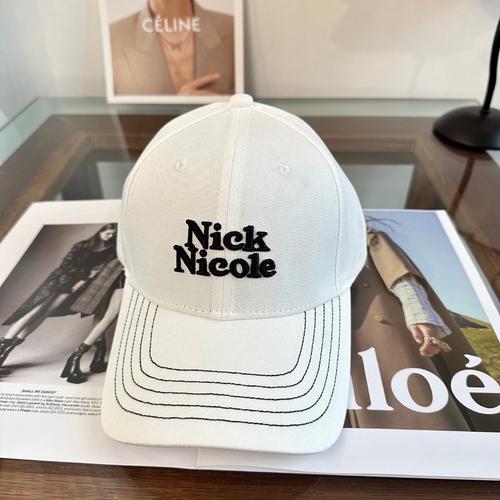 Mới Lạ Mũ Bóng Chày Thêu Logo Nick Nicole - Thời Trang Hàng Ngày Cho Unisex, Có Thể Sử Dụng Làm Mũ C
