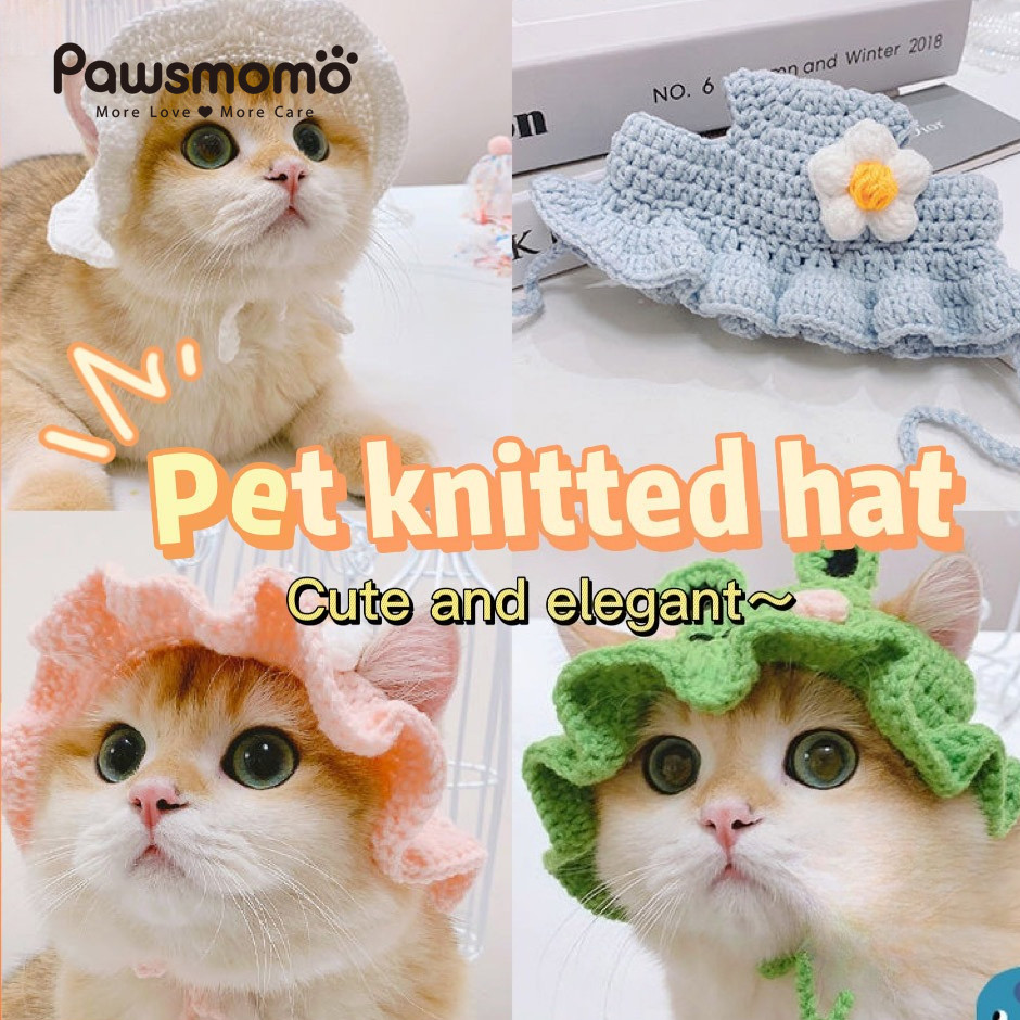 Handmade Thú Cưng Dễ Thương Mũ Đội Đầu Thú Cưng Nón Mèo Dễ Thương Mũ Đội Đầu Chó Mũ Thú Cưng Dễ Thương Mũ Nón Mèo Thú Cưng Đeo Chéo Mũ