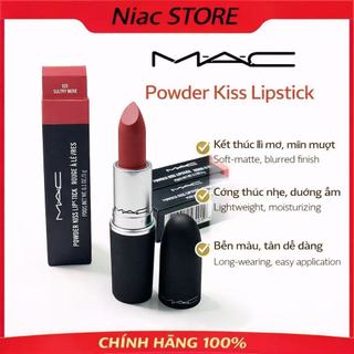 【Chính Hãng】Son Thỏi 𝕄𝔸ℂ 𝐌𝐚𝐭𝐭𝐞 𝗣𝗢𝗪𝗗𝗘𝗥 𝗞𝗜𝗦𝗦 𝗟𝗜𝗣𝗦𝗧𝗜𝗖𝗞  3g – Son Lì Mịn, Màu Đẹp, Fullsize