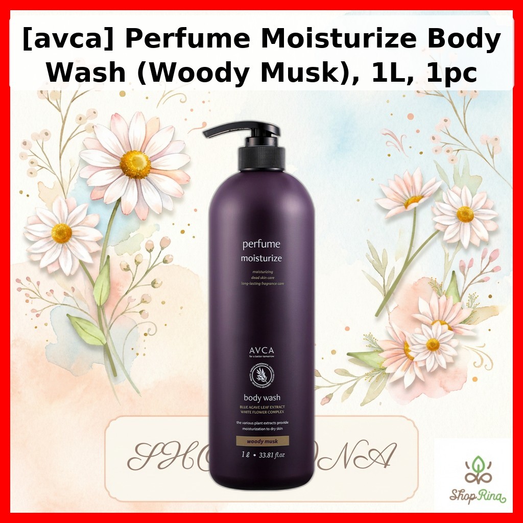 [avca] Nước hoa dưỡng ẩm toàn thân (Woody Musk), 1L, 1pc / Sữa tắm toàn thân Hàn Quốc / Hương thơm W