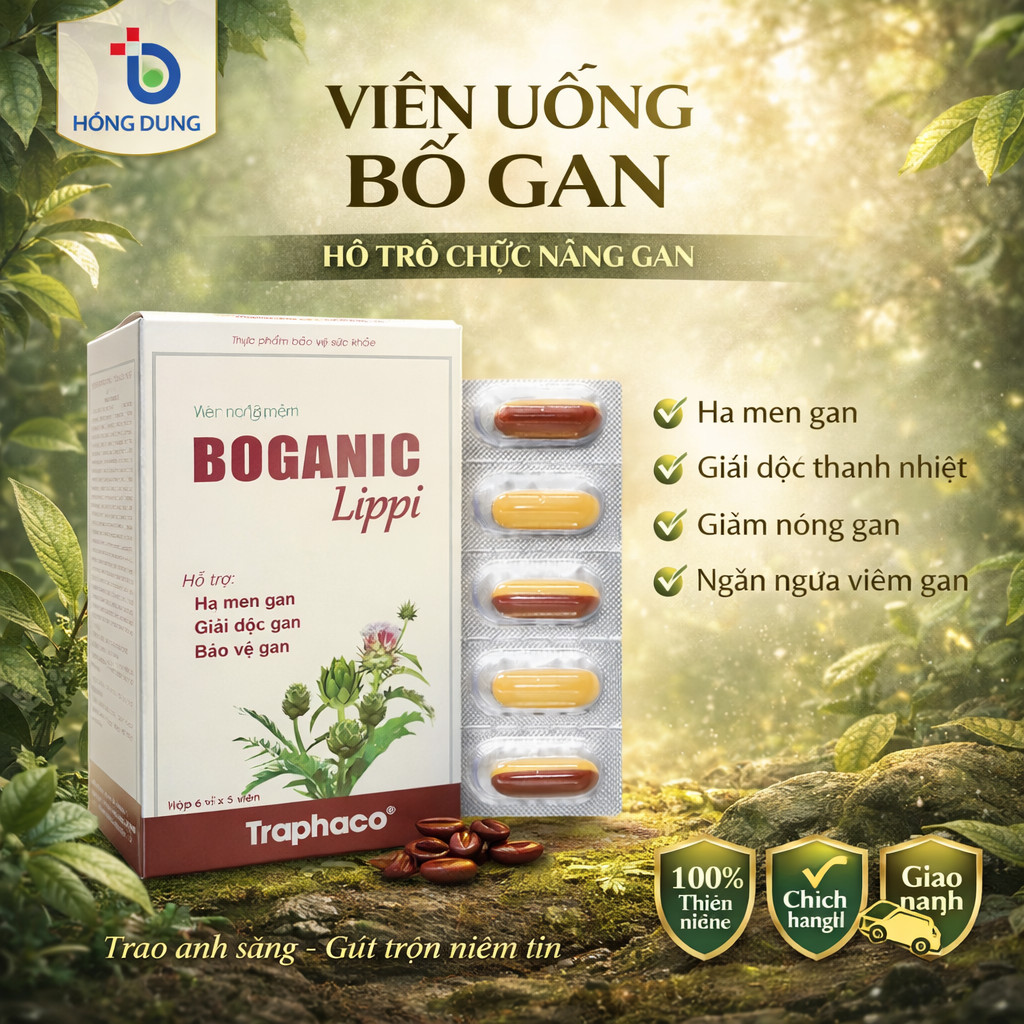 Viên nang mềm Boganic Lippi Hộp 30 viên - Giải độc gan, tăng cường chức năng gan