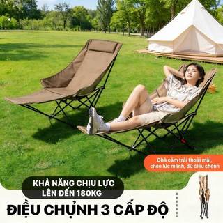 Ghế Ngả Lưng Thư Giãn Gấp Gọn Chứa Cotton Ghế Gấp Gọn Camping Cắm Trại Dã Ngoại