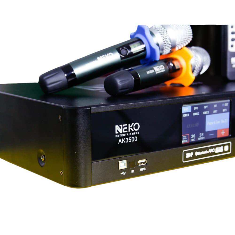 Đẩy liền vang liền micro NEKO AK3500 - Hàng chính hãng (Đẩy 2 kênh 450W, Bluetooth 5.0, Optical, AUX