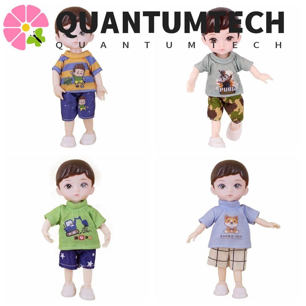 QUANTUMTECH Búp bê bé trai BJD 16cm, 13 búp bê khớp nối có thể di chuyển được Búp bê BJD kèm quần áo
