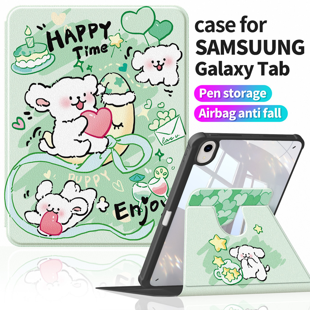 Ốp lưng Samsung Galaxy Tab S9 FE 10.9 | Tab S9 FE + 12.4 "Da PU Graffiti sáng tạo | Tự động ngủ / đá